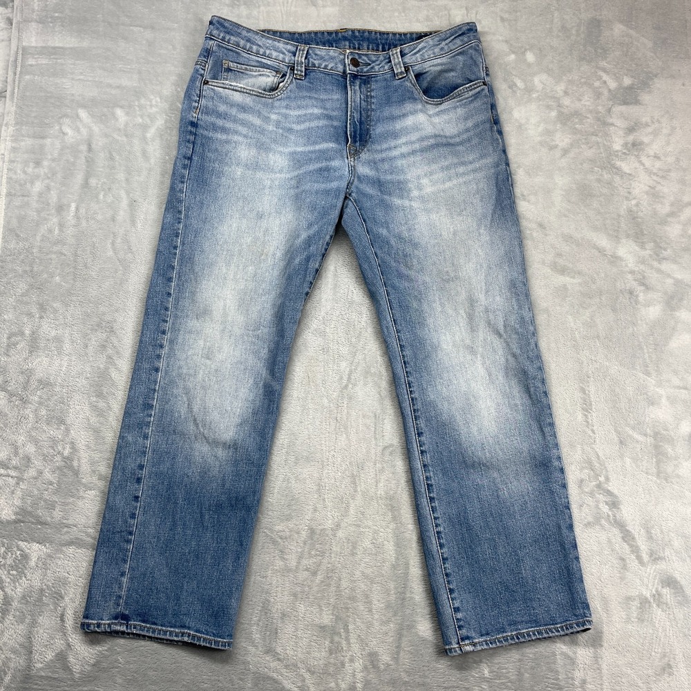 Buffalo David Bitton Driven Jeans Mens 36/30 Blue Denim Relaxed Fit Straight Leg